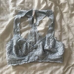 Free People Lace Bralette in Soft Blue